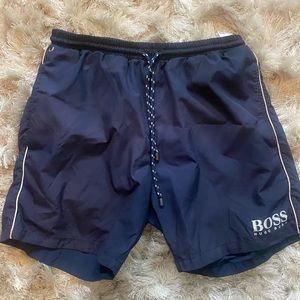 Hugo Boss Men's Standard Medium Length Quick Dry Swim Trunks - size medium